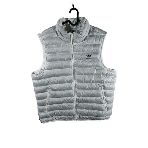 Adidas Originals Mens Vest Puffy Puffer Polyester Ess+ Suit Vest XL Vest White